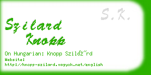 szilard knopp business card